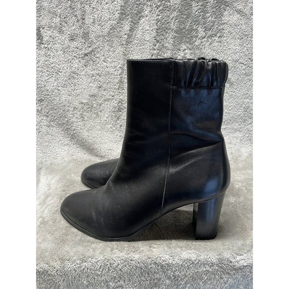GRIGIARANCIO Women’s Ankle Boots 7.5 Black Made In Italy Leather Classy Office - Picture 8 of 9